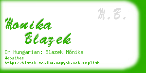 monika blazek business card